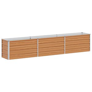 vidaXL Lit sur&eacute;lev&eacute; de jardin 240x40x45 cm Acier galvanis&eacute; Argent&eacute;