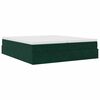 vidaXL Cadre de lit ottoman avec matelas vert fonc&eacute; 200x200 cm velours