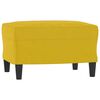 vidaXL Fauteuil avec repose-pied jaune 60 cm velours