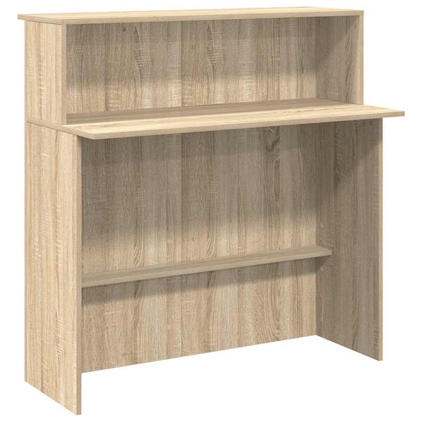 vidaXL Bureau de réception Chêne Sonoma 100x50x103,5 cm Bois d'ingénierie