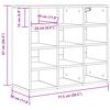 vidaXL Cabinet &agrave; chaussures Blanc 77,5 x 30 x 67 cm Bois d'ing&eacute;nierie