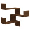 vidaXL Étagères d'angle murales 2 pcs Chêne marron 40x40x50 cm Bois