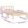 vidaXL Cadre de lit sans matelas bois massif 90x200 cm