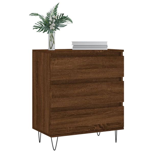 vidaXL Buffet Chêne marron 60x35x70 cm Bois d'ingénierie
