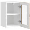 vidaXL Armoire murale de cuisine avec porte en verre Porto vieux bois