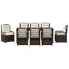 vidaXL Ensemble de salle &agrave; manger pour jardin 9 pcs Marron polyrotin