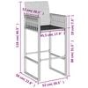 vidaXL Tabourets de bar de jardin lot de 2 marron résine tressée