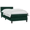 vidaXL Sommier &agrave; lattes de lit et matelas vert fonc&eacute; 80x220 cm velours