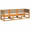 vidaXL Ensemble de canapés de jardin 3 pièces avec coussins, bois d'acacia et corde,