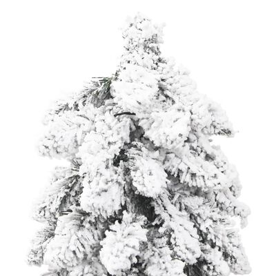 vidaXL Sapin de Noël artificiel pré-éclairé avec 100 LED/neige floquée
