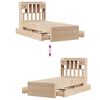 vidaXL Lit bibliothèque sans matelas 75x190 cm bois de pin massif