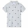 Polo pour enfants m&eacute;lang&eacute; gris 92
