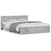 vidaXL Cadre de lit sans matelas gris b&eacute;ton 150x200 cm