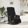 vidaXL Fauteuil inclinable de massage avec repose-pied noir velours