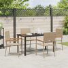 vidaXL Ensemble de salle &agrave; manger pour jardin 5 pcs Beige polyrotin