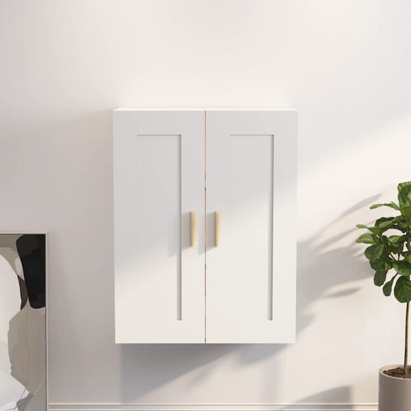 vidaXL Armoire murale blanc 69,5x32,5x90 cm bois d'ing&eacute;nierie