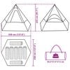 vidaXL Tente de camping tipi 7 personnes bleu imperméable