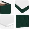 vidaXL Cadre de lit ottoman avec matelas vert fonc&eacute; 80x200 cm velours