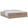 VidaXL Cadre de lit ottoman et matelas cappuccino 200x200cm similicuir