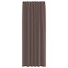 vidaXL Rideaux en voile avec passe-tringles 2 pcs marron