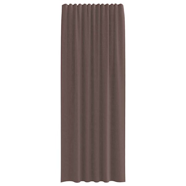 vidaXL Rideaux en voile avec passe-tringles 2 pcs marron