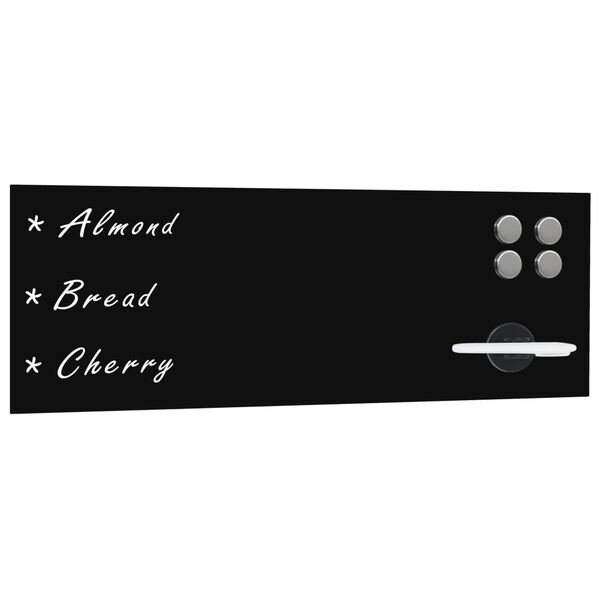 vidaXL Tableau noir magnétique mural en verre 60 x 20 cm