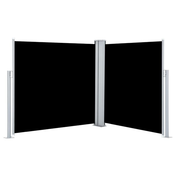 vidaXL Auvent latéral rétractable Noir 120 x 600 cm