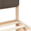 vidaXL Cadre de lit avec tête de lit rembourrée Taupe 75 x 190 cm