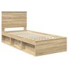 vidaXL Cadre de lit Ch&ecirc;ne Sonoma 90 x 190 cm Bois de pin massif