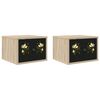 vidaXL Cabinet de chevet mural BREMEN 2 pc Ch&ecirc;ne Sonoma