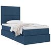 vidaXL Lit avec rangement et matelas Bleu 90 x 200 cm Polyester