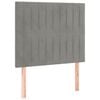 vidaXL T&ecirc;te de lit Gris clair 100x5x118/128 cm Velours