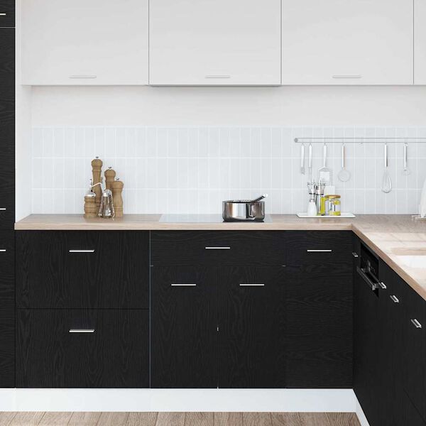 vidaXL Armoire suspendue avec tiroir Ch&ecirc;ne noir 60 x 46 x 81,5 cm