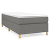 vidaXL Sommier &agrave; lattes de lit avec matelas Gris fonc&eacute; 100x200cm Tissu
