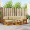 vidaXL Ensembles de canap&eacute;s avec coussin 7 pcs Naturel et Beige
