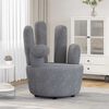 vidaXL Chaise en forme de main gris velours
