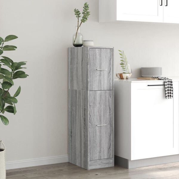 vidaXL Armoire apothicaire sonoma gris 30x41x118 cm bois d'ing&eacute;nierie