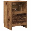 vidaXL Cabinet de salle de bain avec porte Bois Ancien 40 x 37 x 59 cm