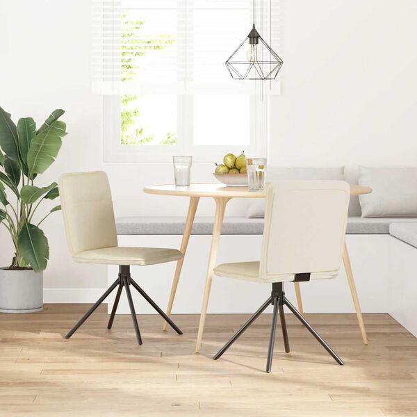 vidaXL Chaises &agrave; manger lot de 2 Lin