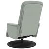vidaXL Fauteuil inclinable de massage repose-pied gris clair velours