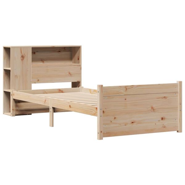 vidaXL Lit bibliothèque sans matelas 100x200 cm bois massif de pin