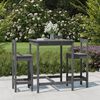 vidaXL Ensemble de bar de jardin 3 pcs gris bois de pin massif