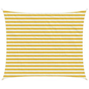 vidaXL Voile d'ombre Jaune et blanc 2,5 x 4 m HDPE