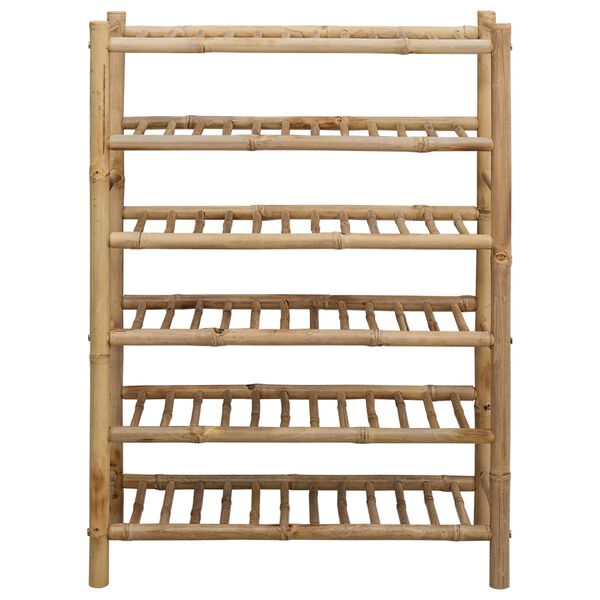 vidaXL Rack &agrave; chaussures avec &eacute;tag&egrave;re Naturel 68 x 28 x 96 cm Bambou