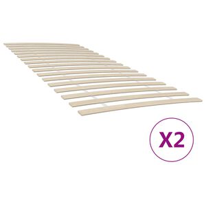 vidaXL Lattes de rechange pour sommier avec 34 lattes, 2 pi&egrave;ces, 90 x 200 cm