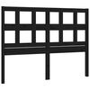 vidaXL T&ecirc;te de lit Noir 205,5x4x100 cm Bois massif de pin