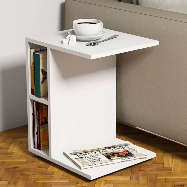 Homemania Table basse Ceylin 45x35x57,5 cm blanc