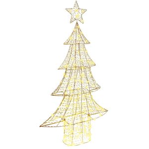 vidaXL Sapin de Noël avec 160 LED Blanc chaud 150 cm PET
