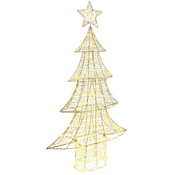 vidaXL Sapin de Noël avec 160 LED Blanc chaud 150 cm PET