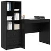 vidaXL Bureau avec tiroir 2 pcs Ch&ecirc;ne noir